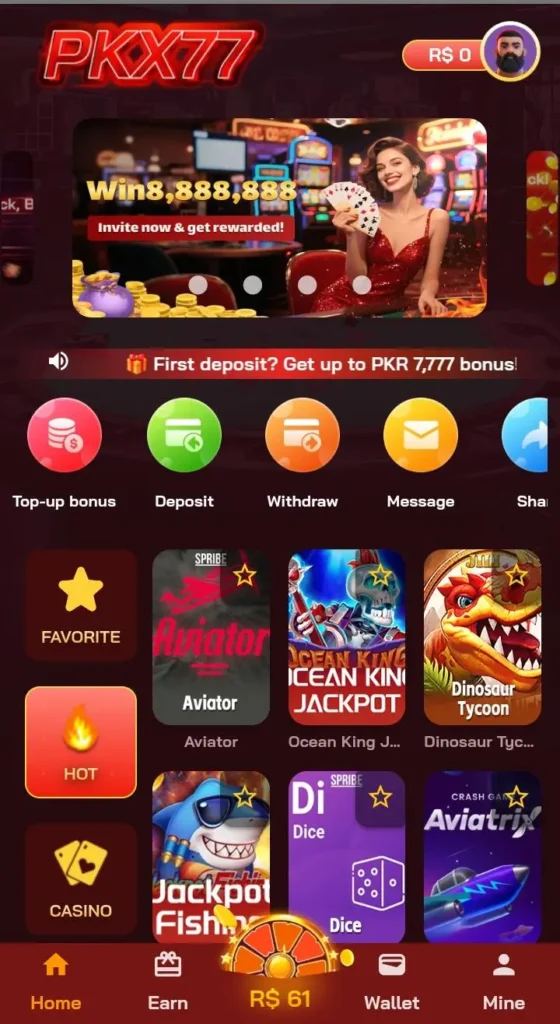 PKx77 Game Rewards & Bonus